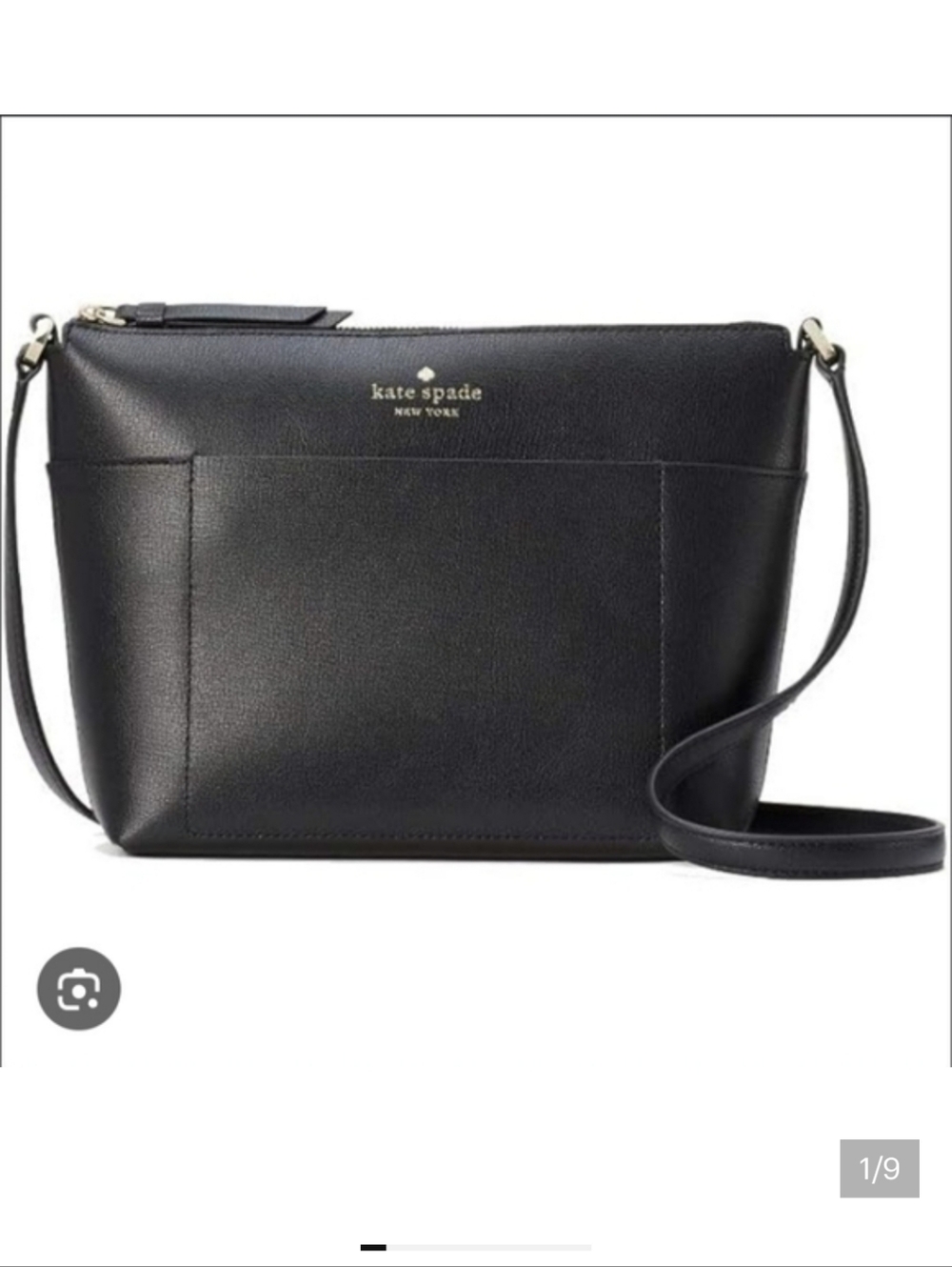 KATE SPADE WOMEN'S BLACK MONICA PEBBLED LEATHER CROSSBODY PURSE
